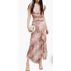 ALLSAINTS Brea Floral Cascade Maxi Dress - Size US 4 (new)